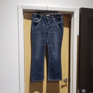 Deep Blue Boot Cut Embezzled Jeans